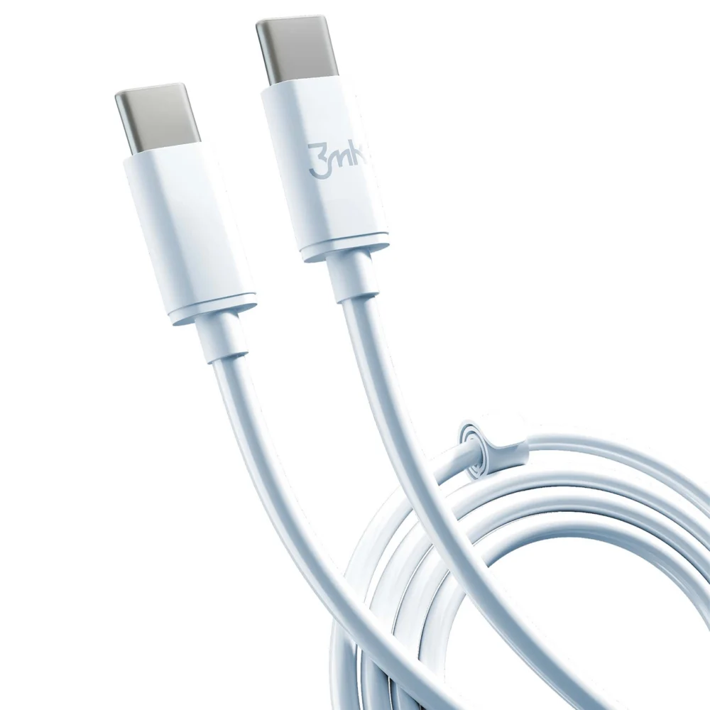 3mk Hyper Cable USB-C / USB-C 100W 2m - whiteeng