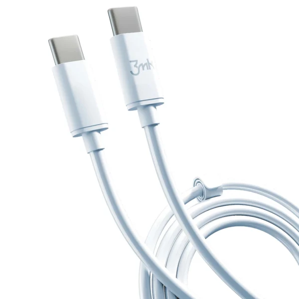 3mk Hyper Cable USB-C / USB-C 100W 2m - whiteeng