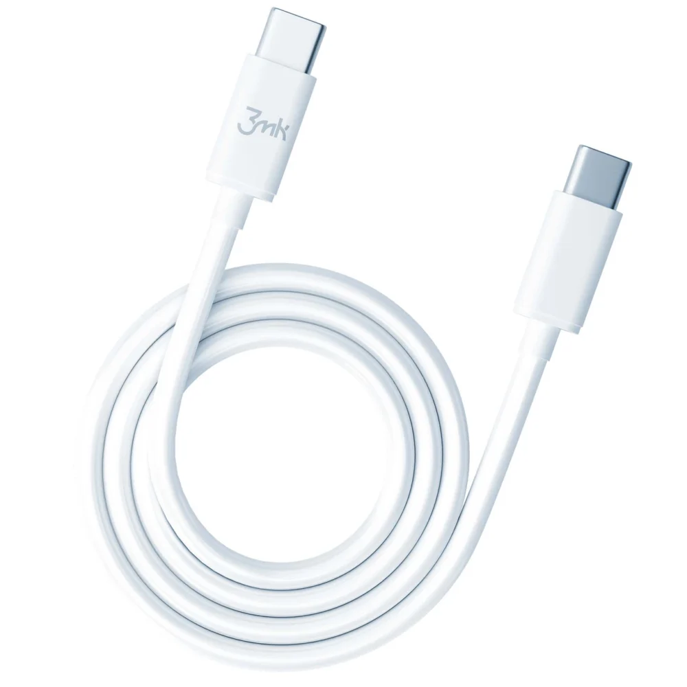 3mk Hyper Cable USB-C / USB-C 100W 2m - whiteeng