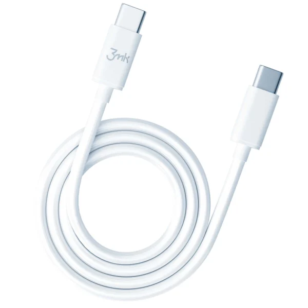 3mk Hyper Cable USB-C / USB-C 100W 2m - whiteeng