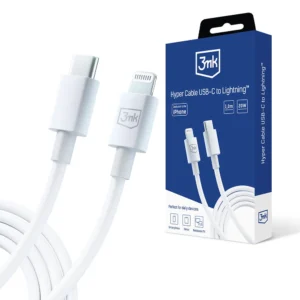 3mk Hyper Cable USB-C / Lightning 20W 1.2m - whiteeng