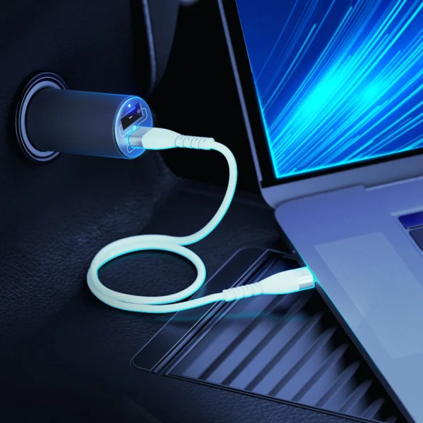 3mk Hyper Car Charger USB-C USB-A 100W - silvereng