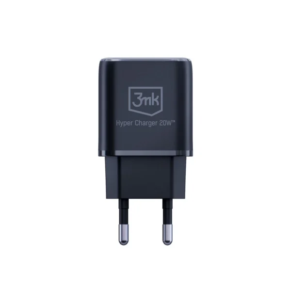 3mk Hyper Charger 20W USB-C USB-A wall charger - blackeng