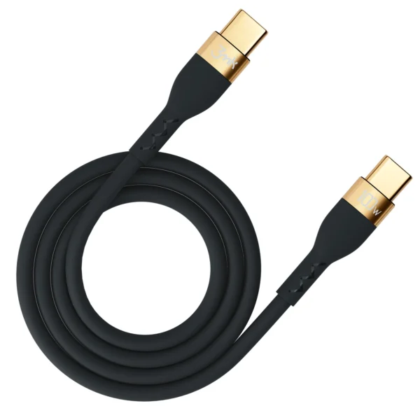 3mk Hyper Silicone Cable USB-C / USB-C 100W 2m - Blackeng
