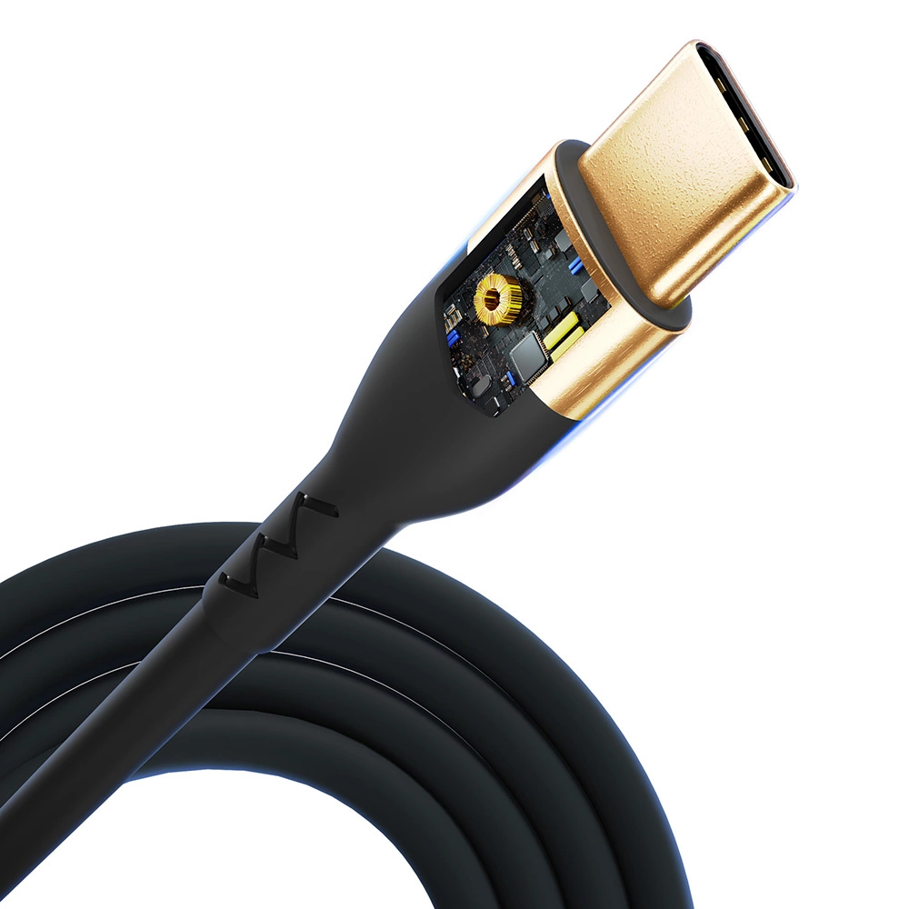 3mk Hyper Silicone Cable USB-C / USB-C 100W 2m - Blackeng