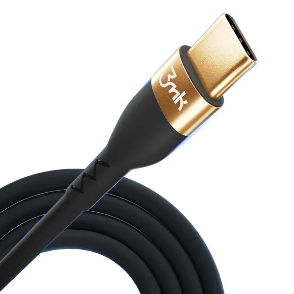 3mk Hyper Silicone Cable USB-C / USB-C 100W 2m - Blackeng