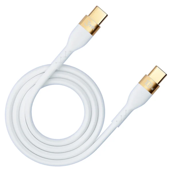 3mk Hyper Silicone Cable USB-C / USB-C 100W 2m - whiteeng