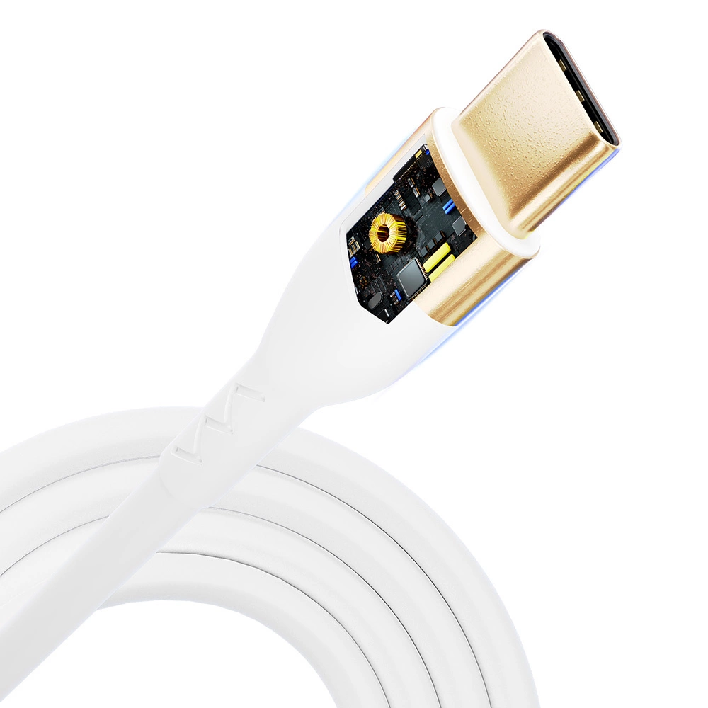 3mk Hyper Silicone Cable USB-C / USB-C 100W 2m - whiteeng
