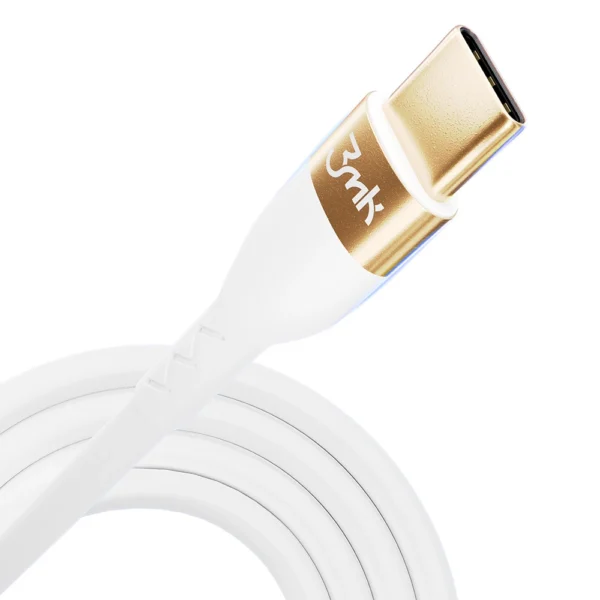 3mk Hyper Silicone Cable USB-C / USB-C 100W 2m - whiteeng