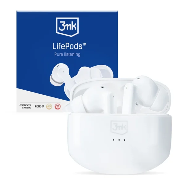 3mk LifePods in-ear wireless Bluetooth 5.3 ANC headphones - whiteeng