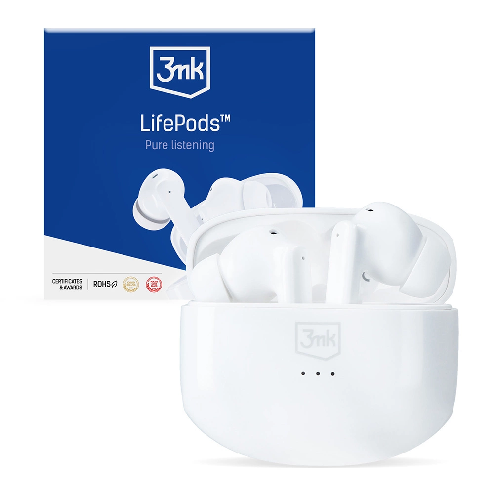 3mk LifePods in-ear wireless Bluetooth 5.3 ANC headphones - whiteeng