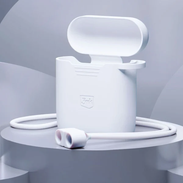 3mk Silicon AirPods Case for AirPods 2 - whiteeng
