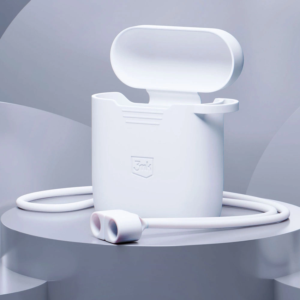 3mk Silicon AirPods Case for AirPods 2 - whiteeng