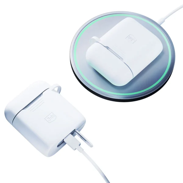 3mk Silicon AirPods Case for AirPods 2 - whiteeng