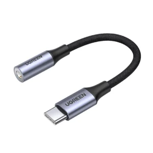 Ugreen AV161 adapter for headphones mini jack 3.5 mm (female) / USB-C (male) 10 cm - grayeng