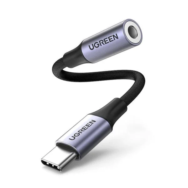 Ugreen AV161 adapter for headphones mini jack 3.5 mm (female) / USB-C (male) 10 cm - grayeng