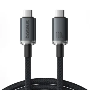 Baseus Crystal Shine CB000089 USB-C / USB-C USB3.2 cable 100W 20Gbps 1.5m - blackeng