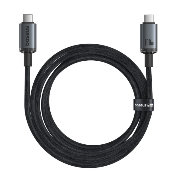 Baseus Crystal Shine CB000089 USB-C / USB-C USB3.2 cable 100W 20Gbps 1.5m - blackeng