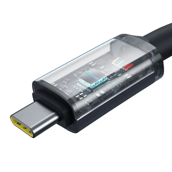 Baseus Crystal Shine CB000089 USB-C / USB-C USB3.2 cable 100W 20Gbps 1.5m - blackeng