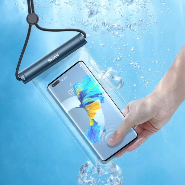 Baseus AquaGlide BS-PC030 case, waterproof IPX8, with cylindrical clasp - blueeng