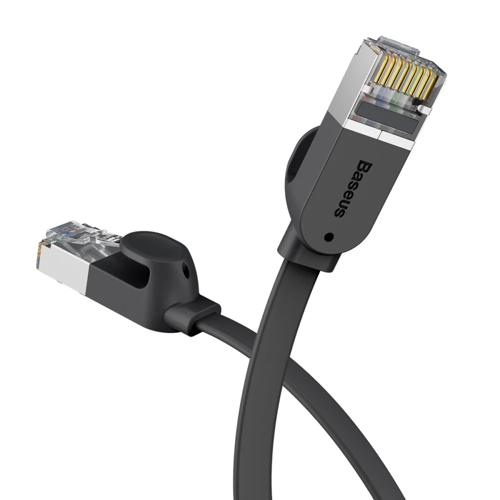 Baseus High Speed ​​flat Ethernet CAT6 RJ45 network cable 0.5m - blackeng