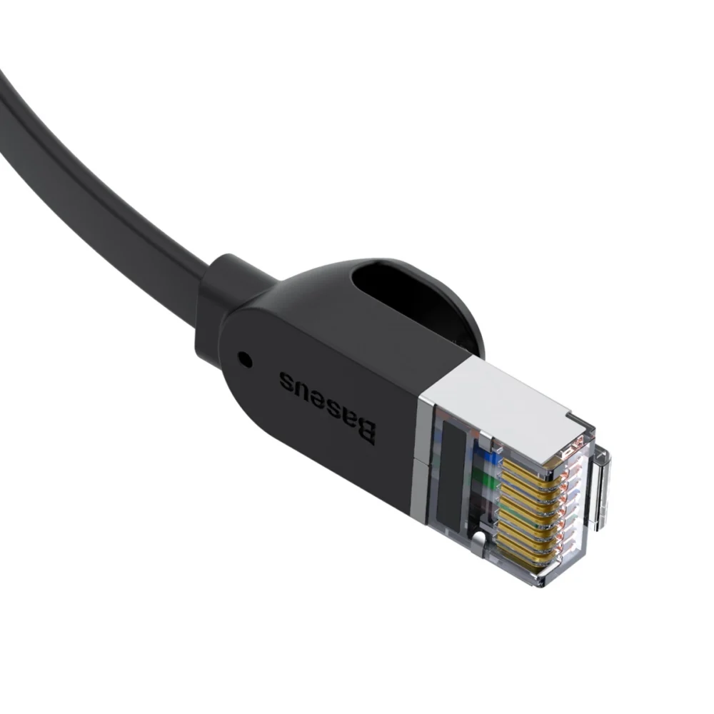 Baseus High Speed ​​flat Ethernet CAT6 RJ45 network cable 0.5m - blackeng