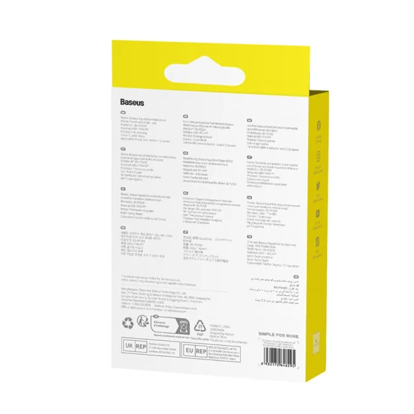 Baseus AquaGlide BS-PC029 case waterproof IPX8 with Slide Lock system - whiteeng