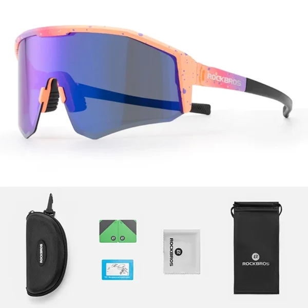Rockbros SP297 polarizing cycling glasses - purpleeng