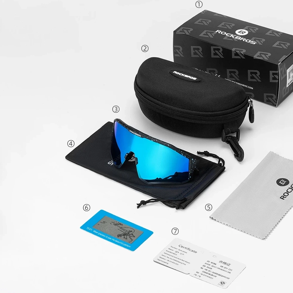 Rockbros SP297 polarizing cycling glasses - purpleeng