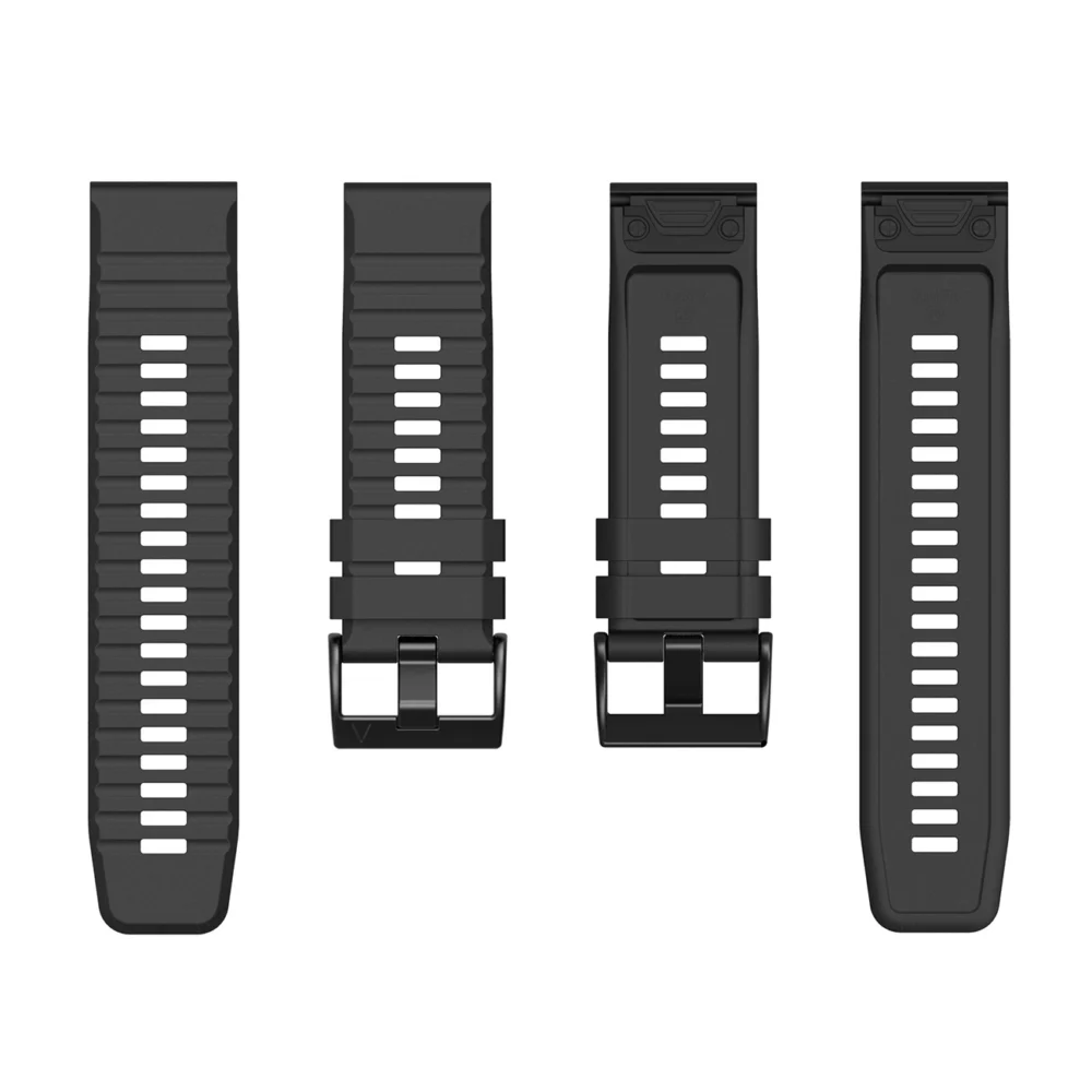 Silicone Strap for Garmin Fenix 3 / 5X / 6X / 7X Pro - Blackeng