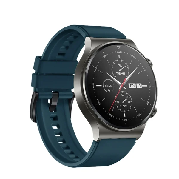 Silicone Strap for Huawei Watch GT 2 / 3 / 4 / 2 Pro / 3 Pro / 4 Pro / GT 2e - Dark Greeneng