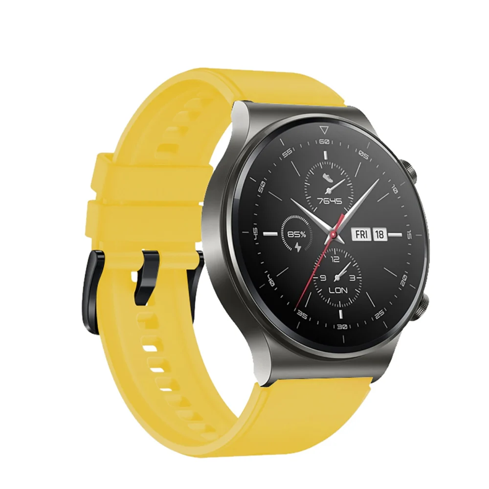 Silicone Strap for Huawei Watch GT 2 / 3 / 4 / 2 Pro / 3 Pro / 4 Pro / GT 2e - Yelloweng