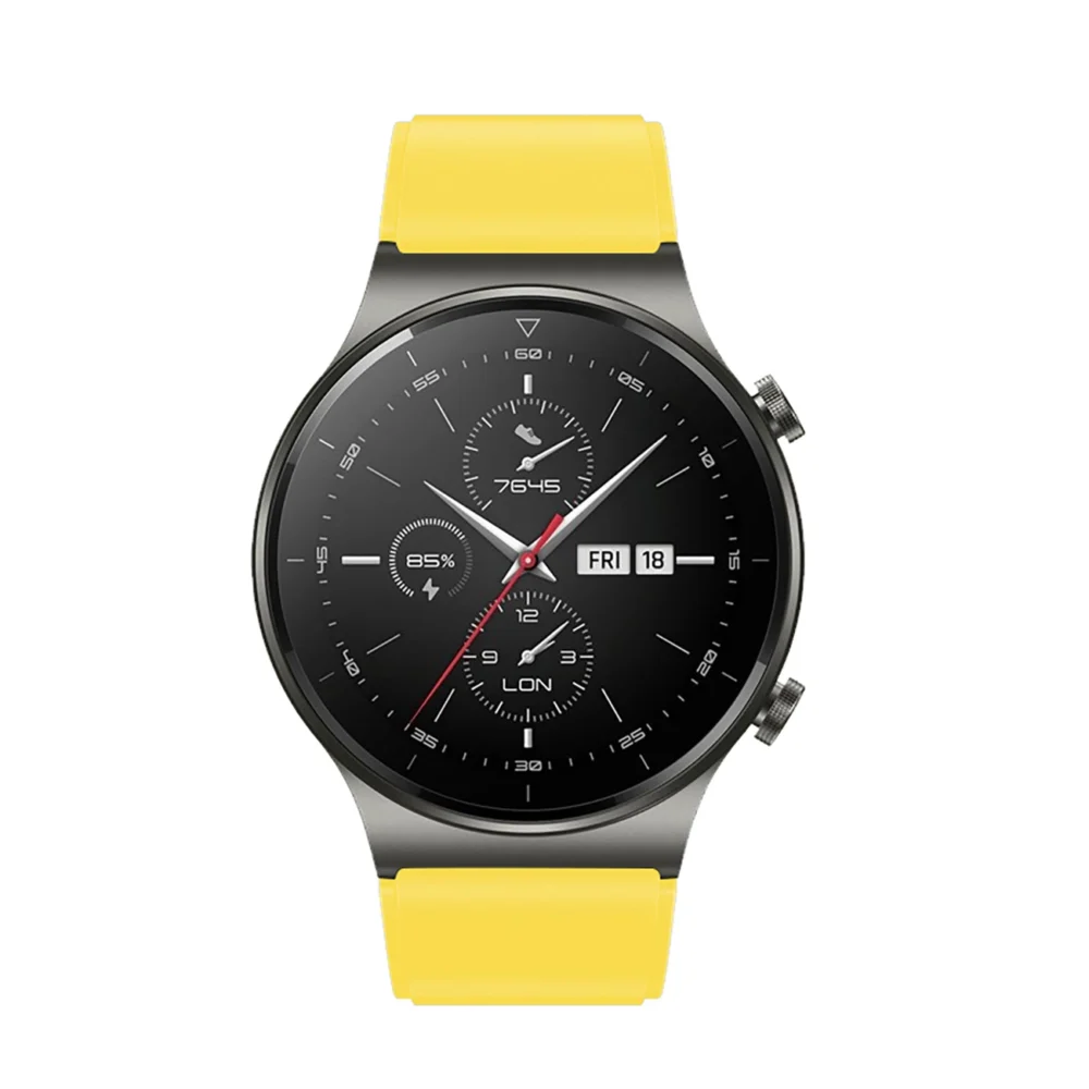 Silicone Strap for Huawei Watch GT 2 / 3 / 4 / 2 Pro / 3 Pro / 4 Pro / GT 2e - Yelloweng