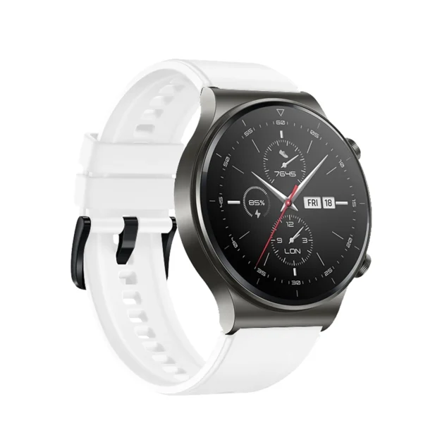 Silicone Strap for Huawei Watch GT 2 / 3 / 4 / 2 Pro / 3 Pro / 4 Pro / GT 2e - Whiteeng