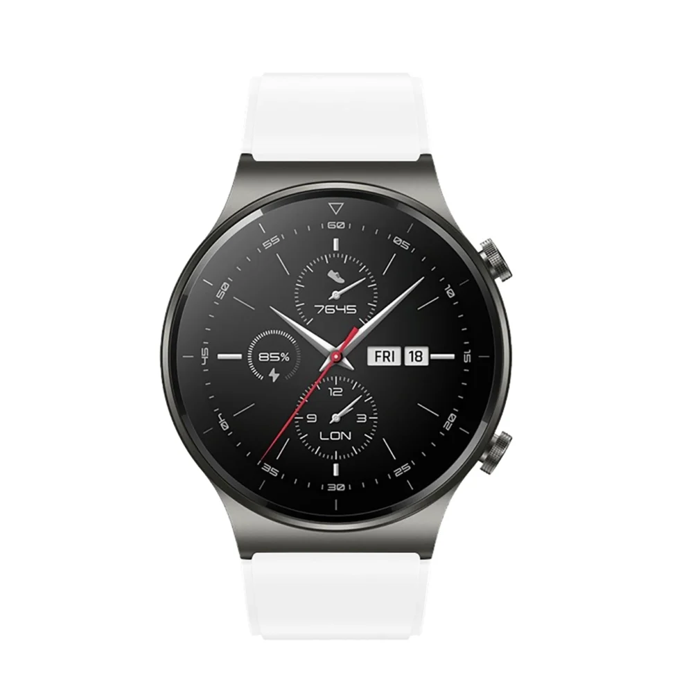 Silicone Strap for Huawei Watch GT 2 / 3 / 4 / 2 Pro / 3 Pro / 4 Pro / GT 2e - Whiteeng