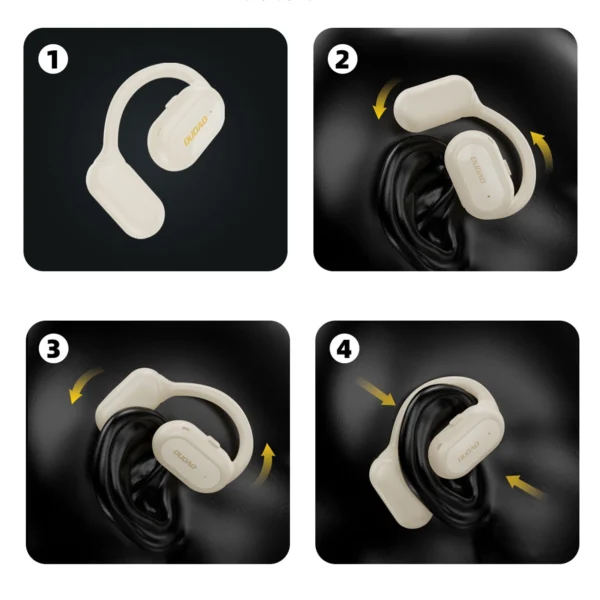 OWS Dudao U4A Bluetooth 5.3 IPX5 business headset - whiteeng