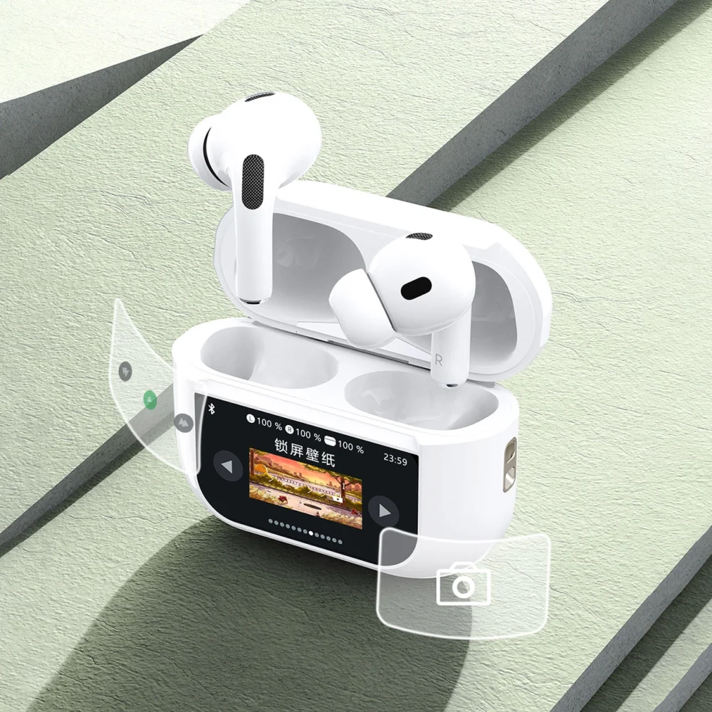 Dudao U19 in-ear TWS wireless Bluetooth 5.3 headphones with LED display - whiteeng