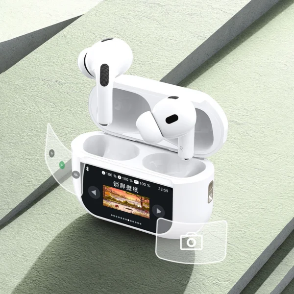 Dudao U19 in-ear TWS wireless Bluetooth 5.3 headphones with LED display - whiteeng