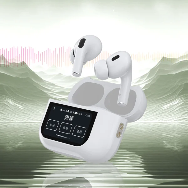 Dudao U19 in-ear TWS wireless Bluetooth 5.3 headphones with LED display - whiteeng