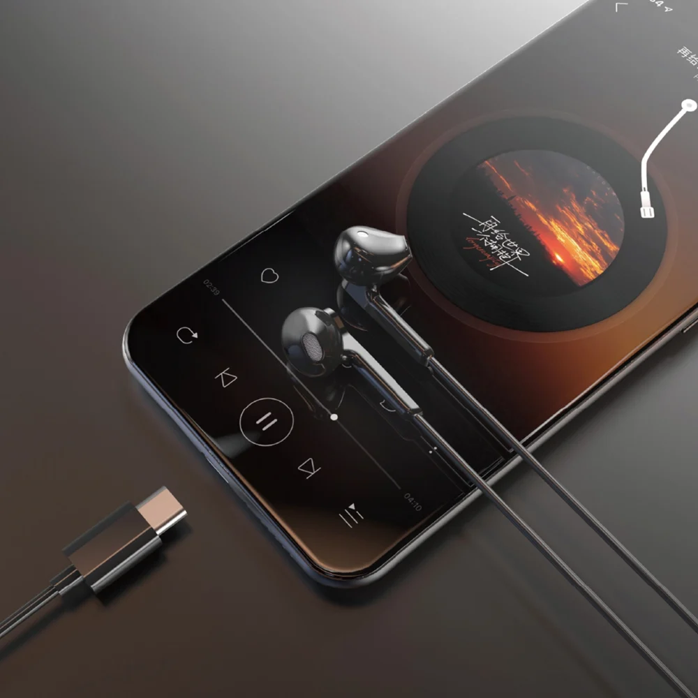 Dudao X3C In-Ear Wired USB-C Headphones 1.2m - Blackeng