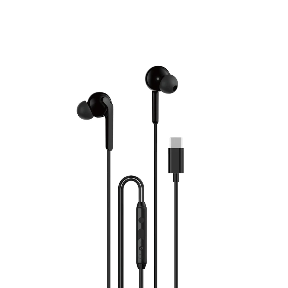 Dudao X3C+ Wired USB-C In-Ear Headphones 1.2m - Blackeng