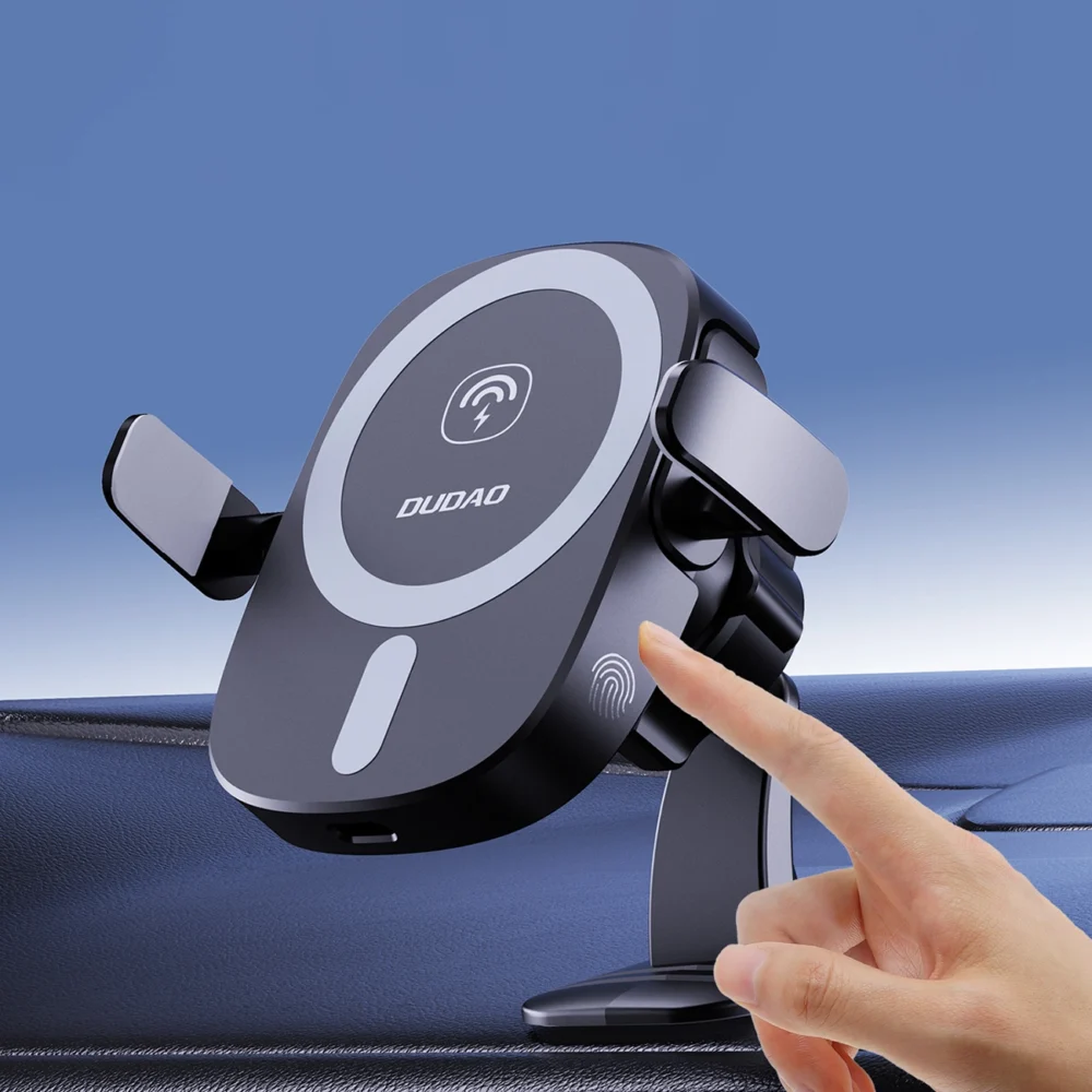 Dudao FW11 Car Phone Holder with 15W Inductive Charger for Air Vent/Cockpit - Blackeng