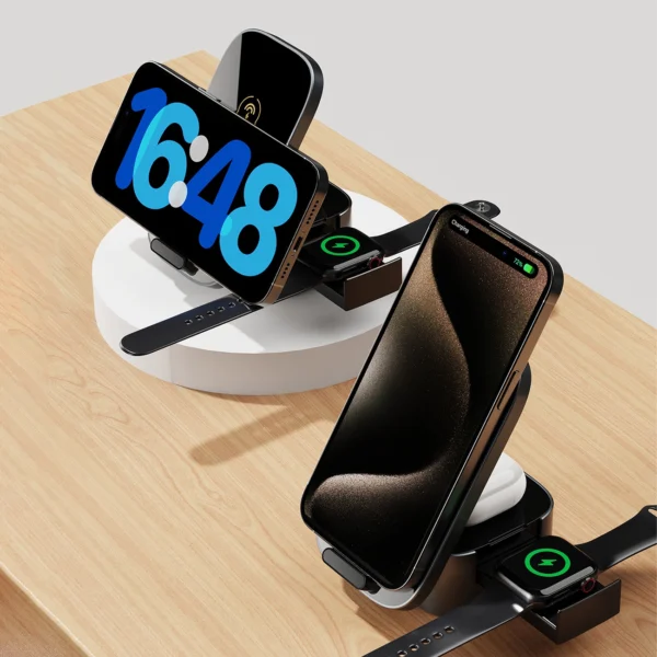 Dudao A11Pro+ 15W 3in1 Inductive Charger for Phone/Smartwatch/Headphones - Blackeng