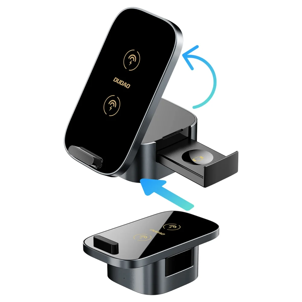 Dudao A11Pro+ 15W 3in1 Inductive Charger for Phone/Smartwatch/Headphones - Blackeng