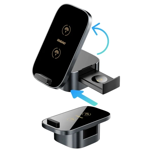 Dudao A11Pro+ 15W 3in1 Inductive Charger for Phone/Smartwatch/Headphones - Blackeng