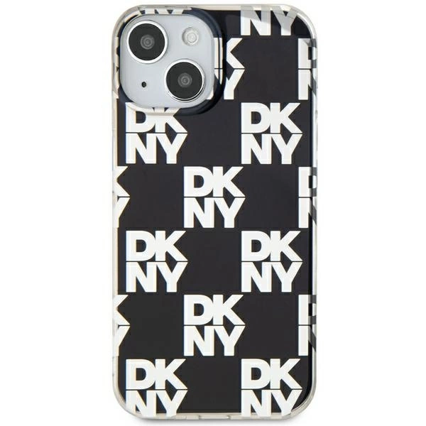 DKNY IML Checkered Mono Pattern case for iPhone 15 Plus / 14 Plus - blackeng