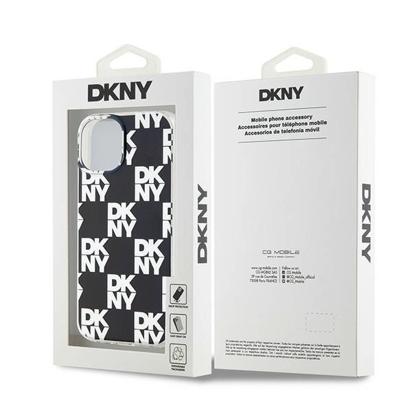 DKNY IML Checkered Mono Pattern case for iPhone 15 / 14 / 13 - blackeng