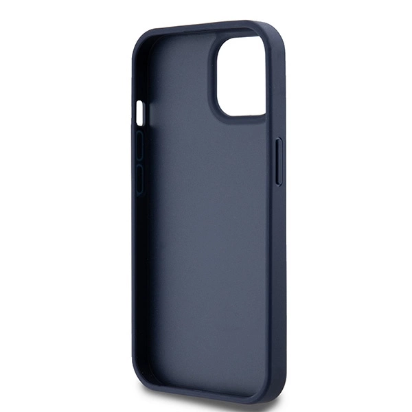 DKNY Leather Mono Stripe & Metal Logo case for iPhone 15 / 14 / 13 - blueeng