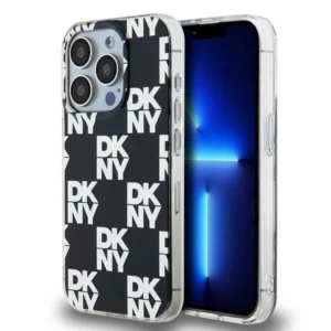 DKNY IML Checkered Mono Pattern case for iPhone 15 Pro Max - blackeng