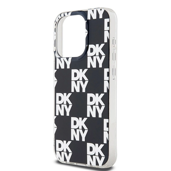 DKNY IML Checkered Mono Pattern case for iPhone 15 Pro Max - blackeng